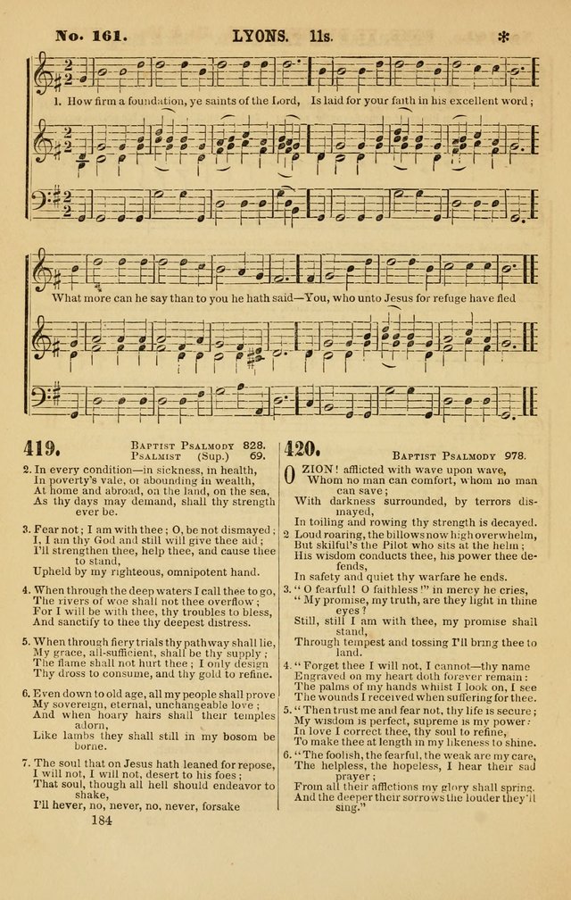 Baptist Chorals: a tune and hymn book designed to promote general congregational singing; containing one hundred and sixty four tunes adapted to about four hundred choice hymns  page 191