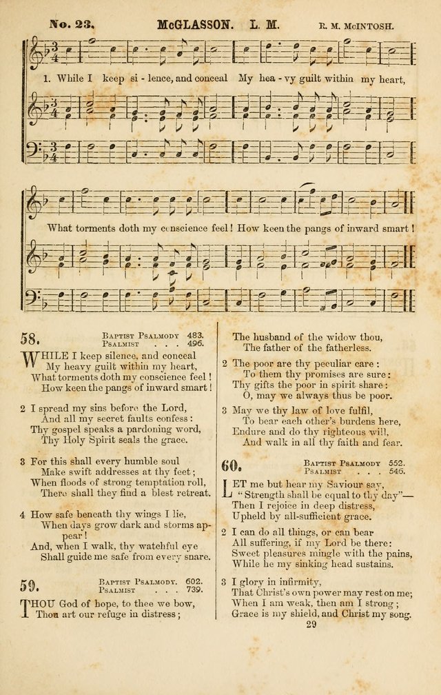 Baptist Chorals: a tune and hymn book designed to promote general congregational singing; containing one hundred and sixty four tunes adapted to about four hundred choice hymns  page 36