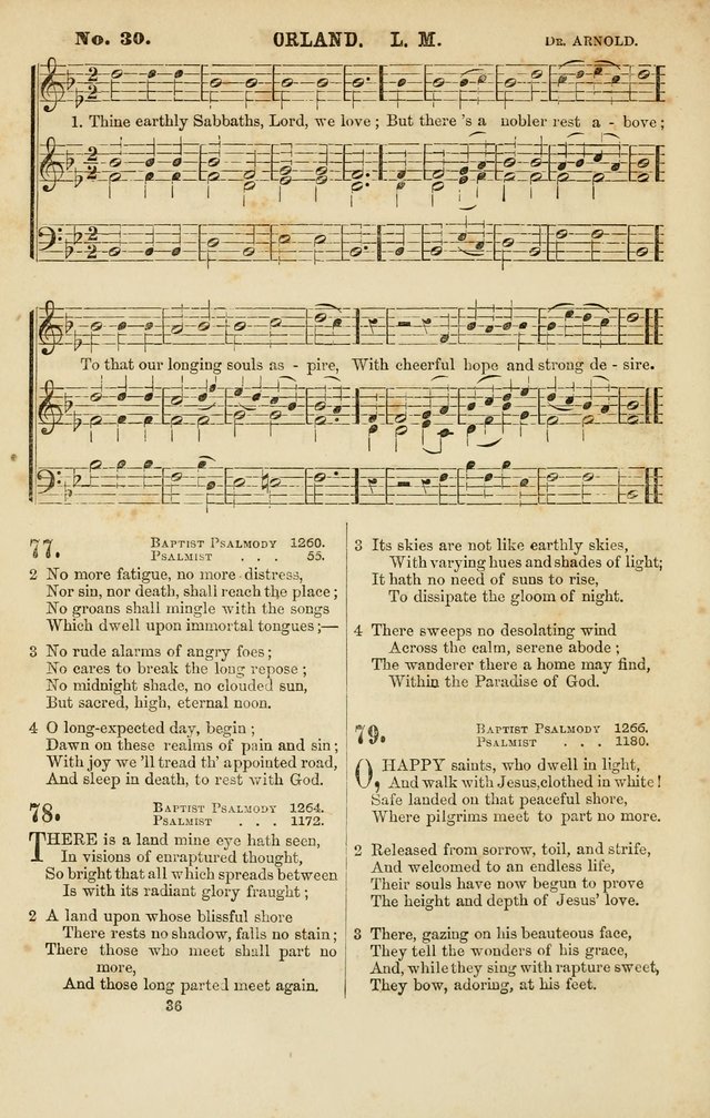 Baptist Chorals: a tune and hymn book designed to promote general congregational singing; containing one hundred and sixty four tunes adapted to about four hundred choice hymns  page 43
