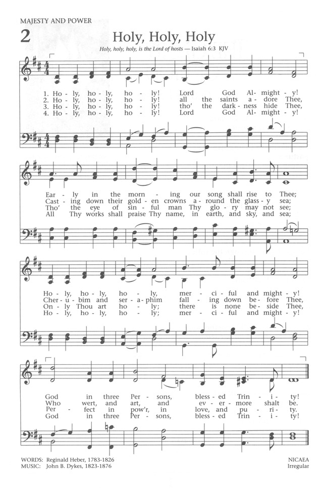 Baptist Hymnal 1991 page 2