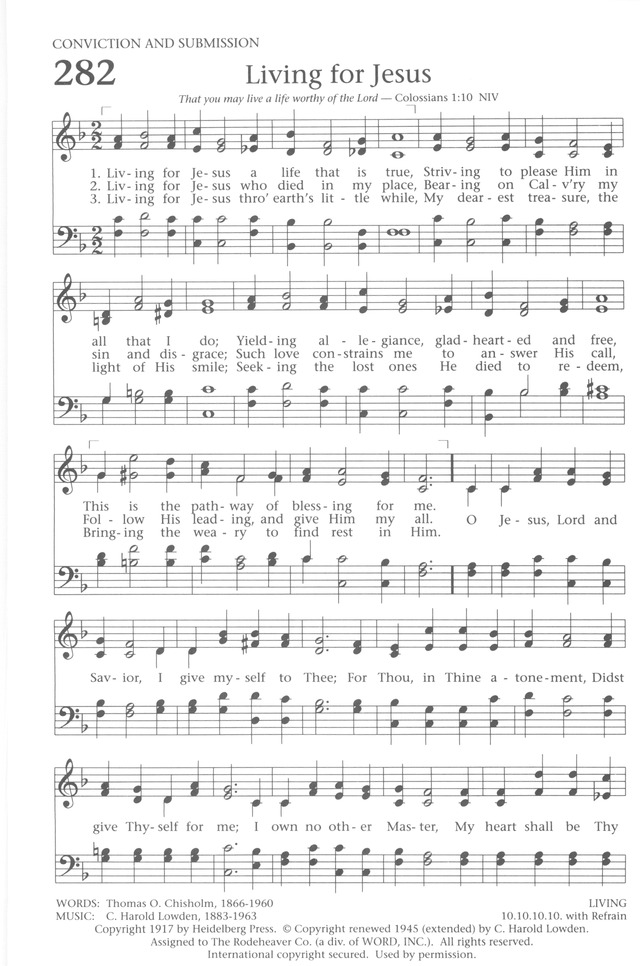 Baptist Hymnal 1991 page 252