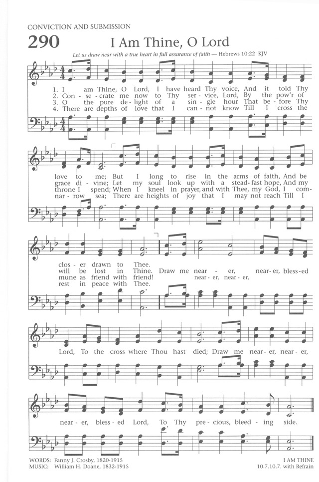Baptist Hymnal 1991 page 258