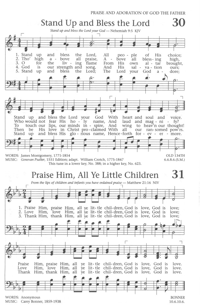 Baptist Hymnal 1991 page 27