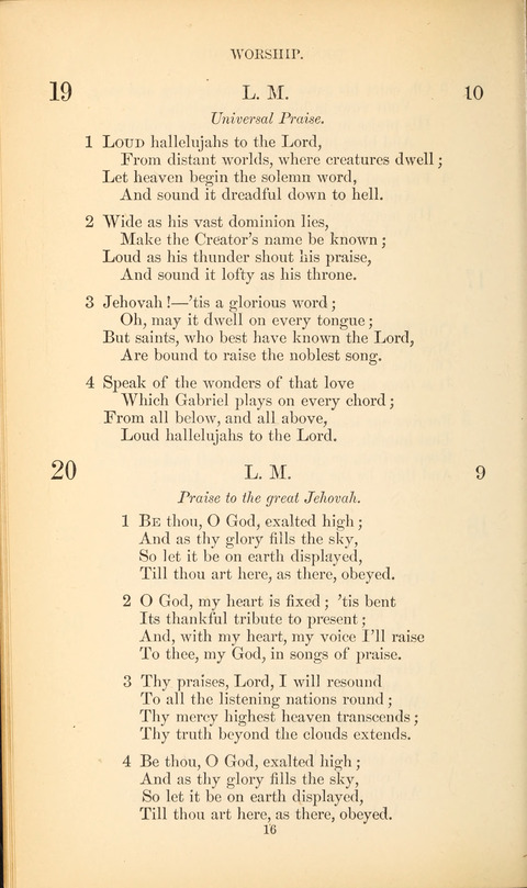 The Baptist Hymn Book page 16
