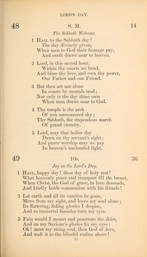 The Baptist Hymn Book page 31