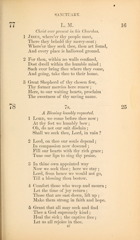 The Baptist Hymn Book page 47