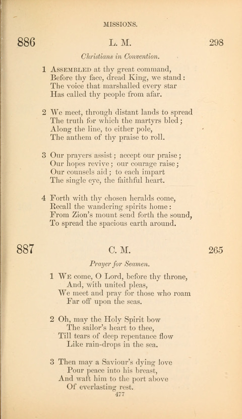 The Baptist Hymn Book page 477