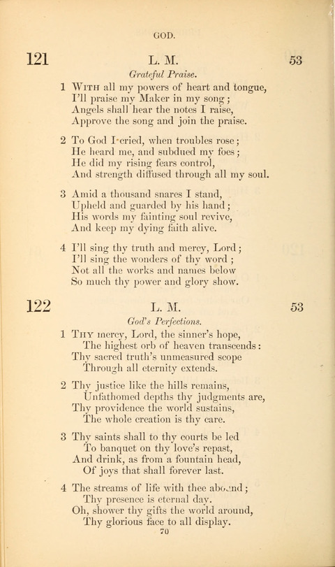 The Baptist Hymn Book page 70