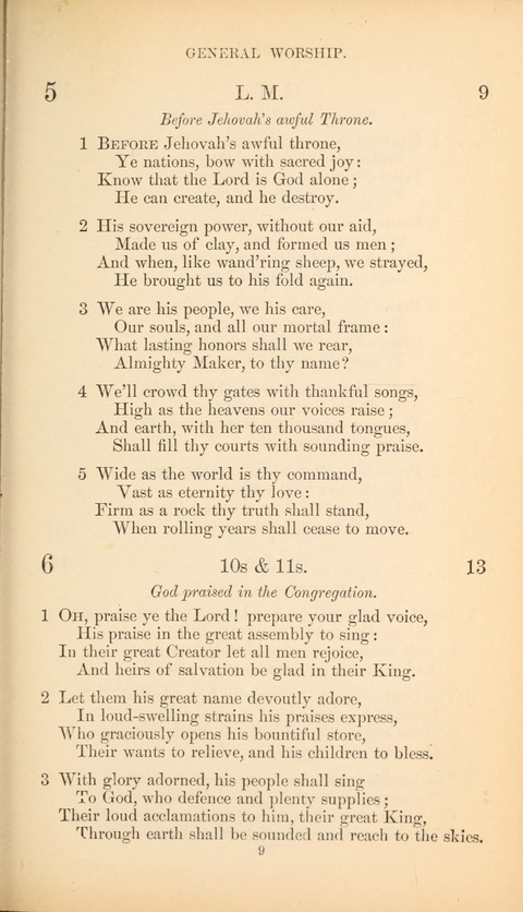 The Baptist Hymn Book page 9