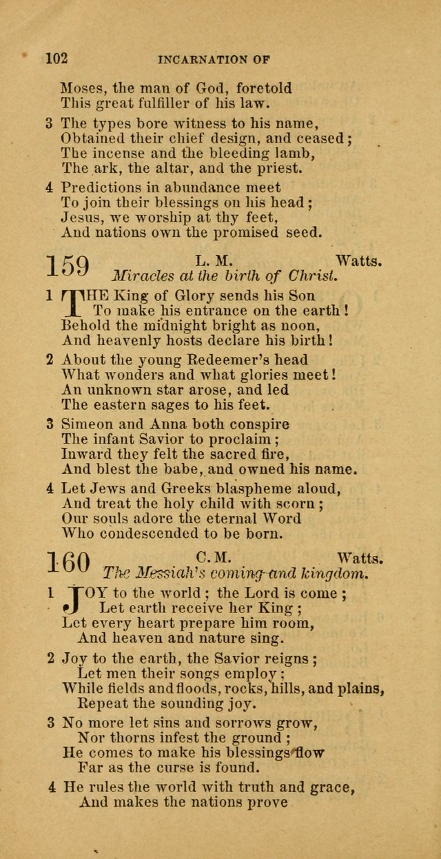 The Baptist Hymn Book: comprising a large and choice collection of psalms, hymns and spiritual songs, adapted to the faith and order of the Old School, or Primitive Baptists (2nd stereotype Ed.) page 102
