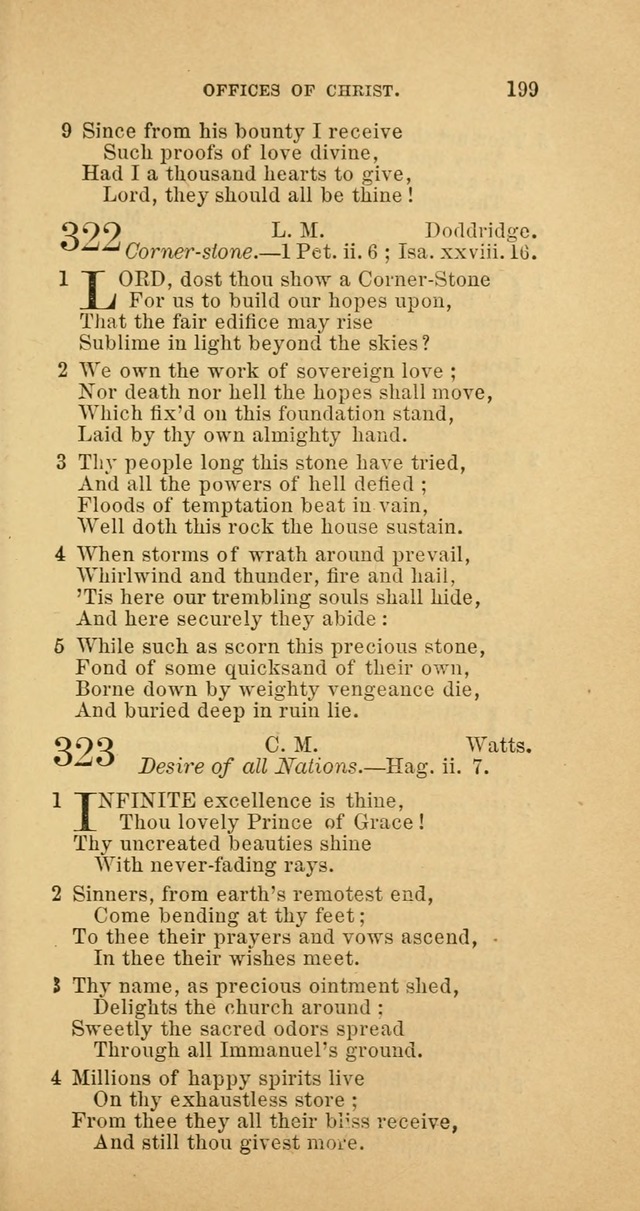 The Baptist Hymn Book: comprising a large and choice collection of psalms, hymns and spiritual songs, adapted to the faith and order of the Old School, or Primitive Baptists (2nd stereotype Ed.) page 199