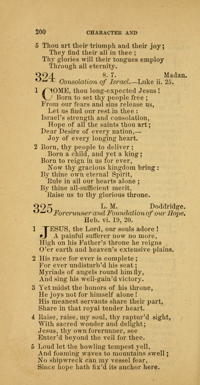 The Baptist Hymn Book: comprising a large and choice collection of psalms, hymns and spiritual songs, adapted to the faith and order of the Old School, or Primitive Baptists (2nd stereotype Ed.) page 200