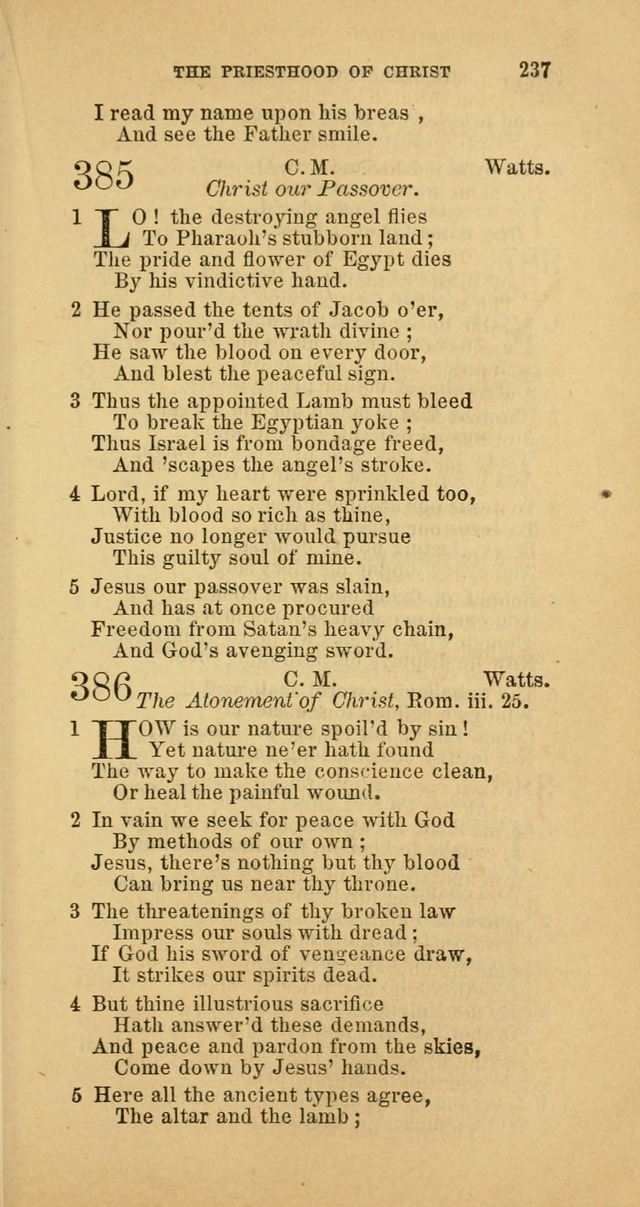 The Baptist Hymn Book: comprising a large and choice collection of psalms, hymns and spiritual songs, adapted to the faith and order of the Old School, or Primitive Baptists (2nd stereotype Ed.) page 237