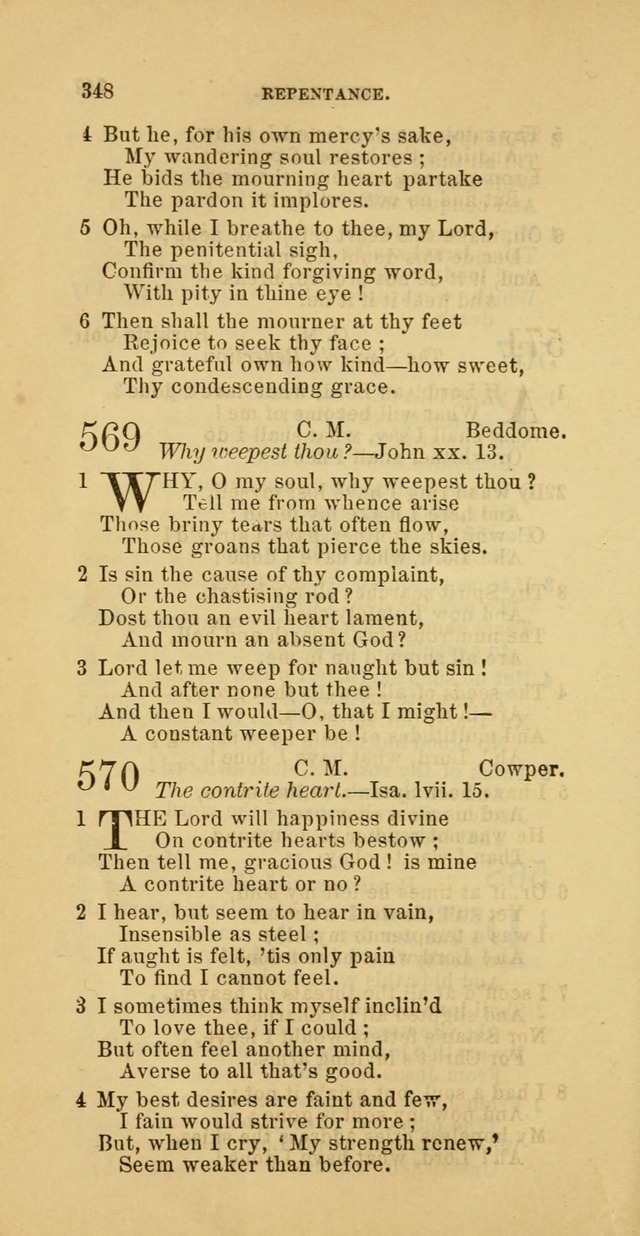 The Baptist Hymn Book: comprising a large and choice collection of psalms, hymns and spiritual songs, adapted to the faith and order of the Old School, or Primitive Baptists (2nd stereotype Ed.) page 350