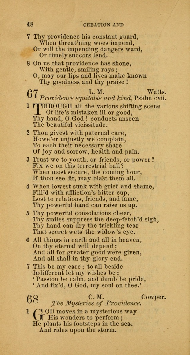 The Baptist Hymn Book: comprising a large and choice collection of psalms, hymns and spiritual songs, adapted to the faith and order of the Old School, or Primitive Baptists (2nd stereotype Ed.) page 48