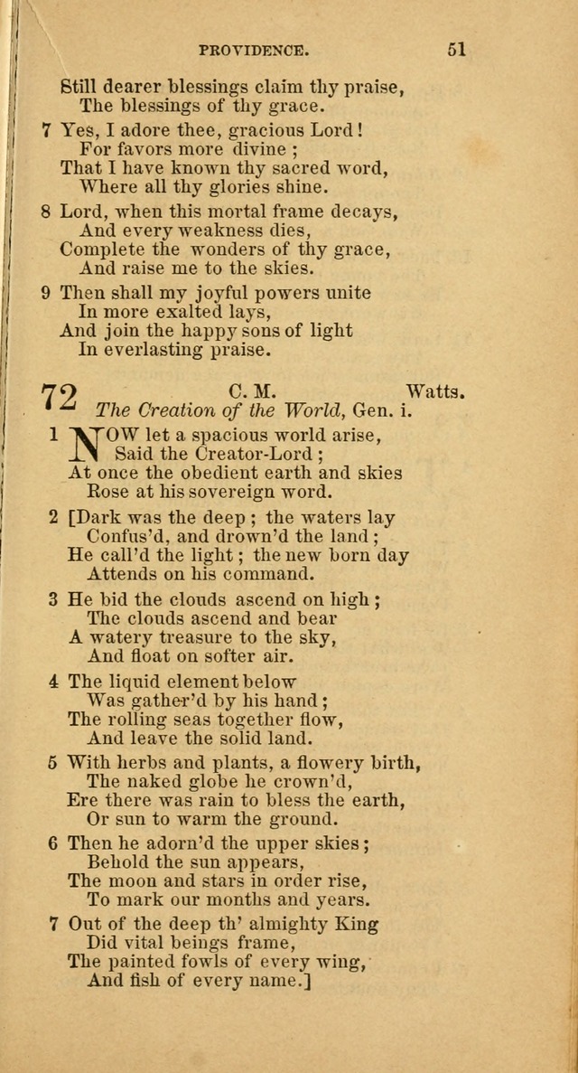 The Baptist Hymn Book: comprising a large and choice collection of psalms, hymns and spiritual songs, adapted to the faith and order of the Old School, or Primitive Baptists (2nd stereotype Ed.) page 51