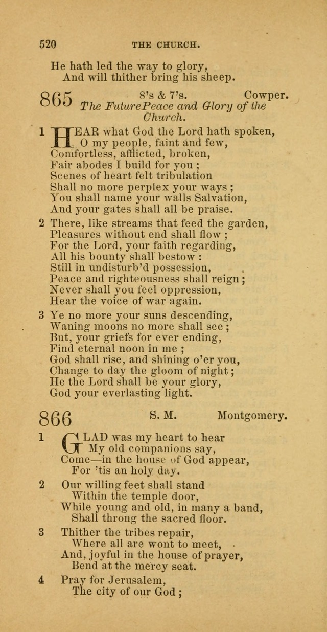 The Baptist Hymn Book: comprising a large and choice collection of psalms, hymns and spiritual songs, adapted to the faith and order of the Old School, or Primitive Baptists (2nd stereotype Ed.) page 522