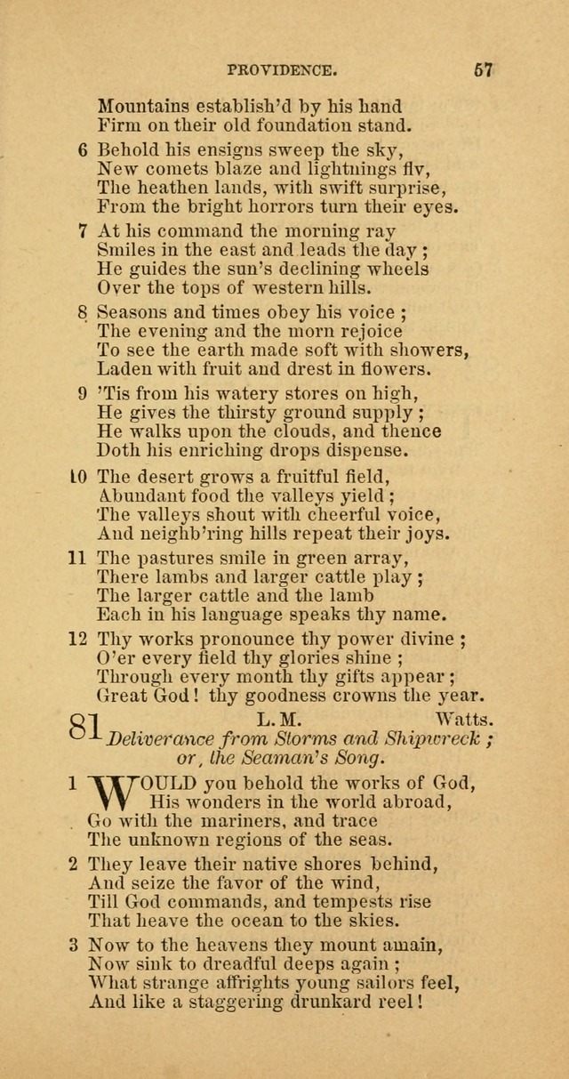The Baptist Hymn Book: comprising a large and choice collection of psalms, hymns and spiritual songs, adapted to the faith and order of the Old School, or Primitive Baptists (2nd stereotype Ed.) page 57