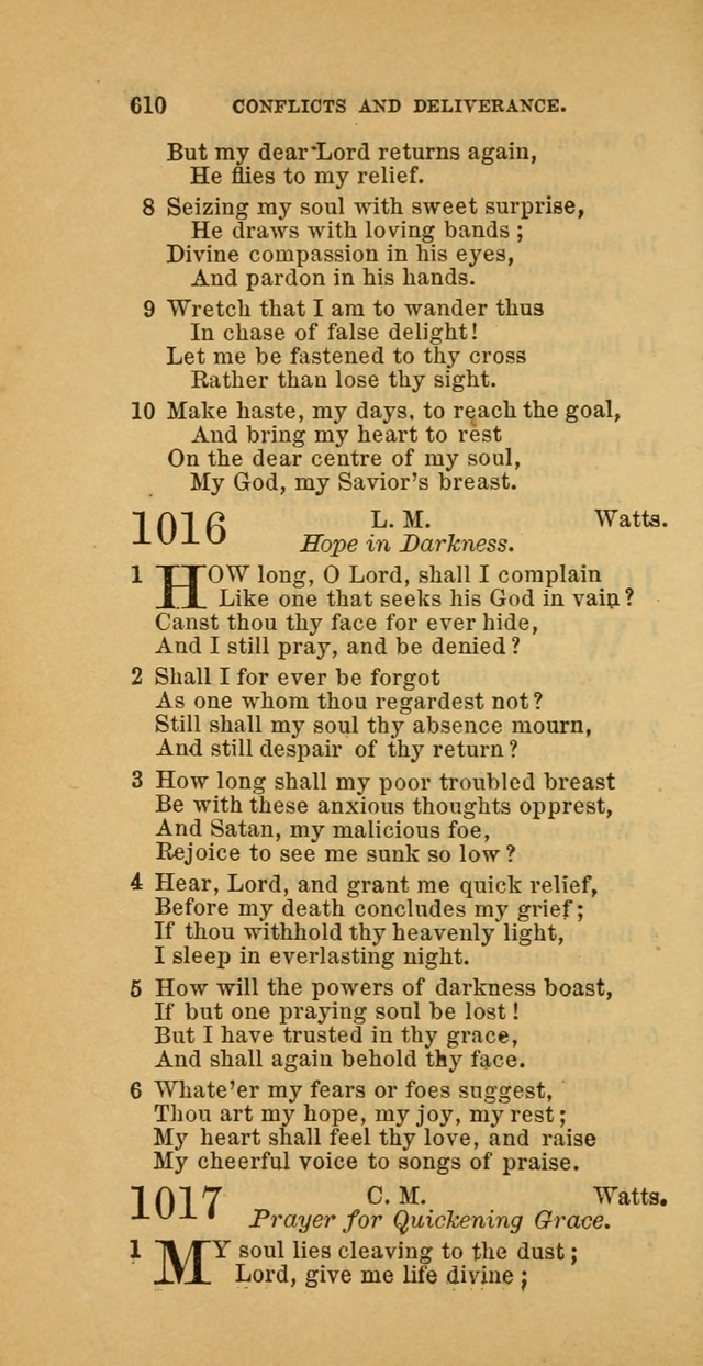 The Baptist Hymn Book: comprising a large and choice collection of psalms, hymns and spiritual songs, adapted to the faith and order of the Old School, or Primitive Baptists (2nd stereotype Ed.) page 612