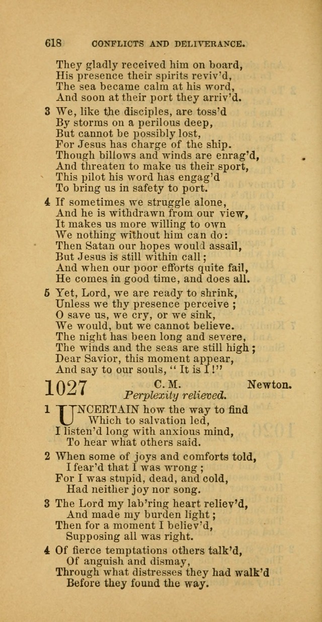 The Baptist Hymn Book: comprising a large and choice collection of psalms, hymns and spiritual songs, adapted to the faith and order of the Old School, or Primitive Baptists (2nd stereotype Ed.) page 620