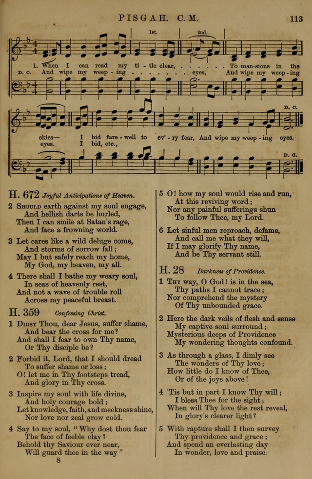 Book of Hymns and Tunes, comprising the psalms and hymns for the worship of God, approved by the general assembly of 1866, arranged with appropriate tunes... by authority of the assembly of 1873 page 109
