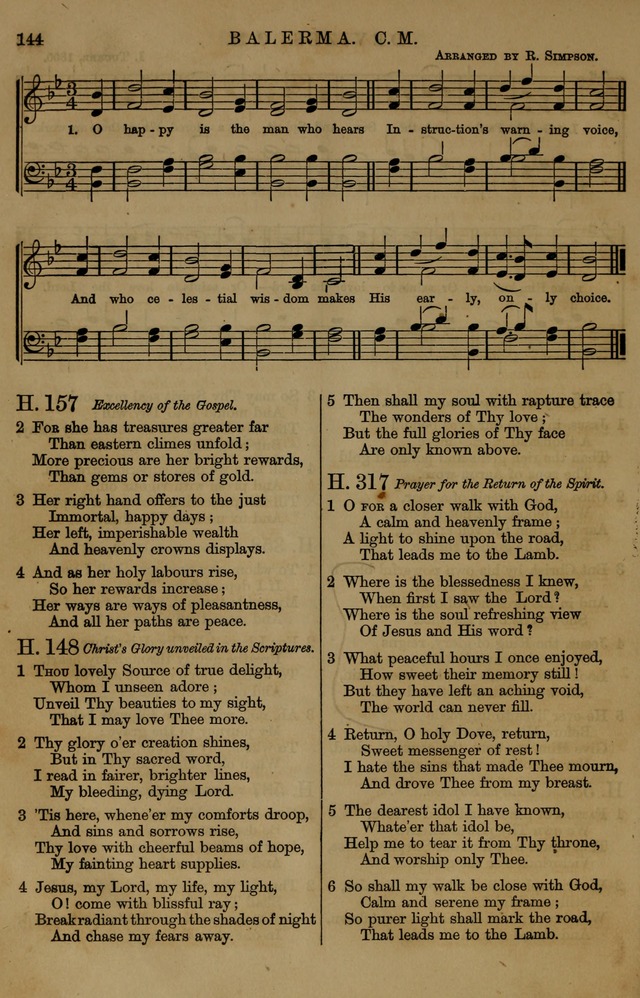 Book of Hymns and Tunes, comprising the psalms and hymns for the worship of God, approved by the general assembly of 1866, arranged with appropriate tunes... by authority of the assembly of 1873 page 140