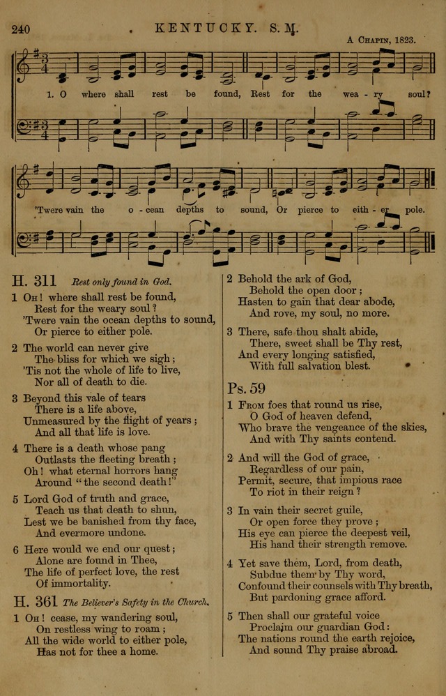 Book of Hymns and Tunes, comprising the psalms and hymns for the worship of God, approved by the general assembly of 1866, arranged with appropriate tunes... by authority of the assembly of 1873 page 238