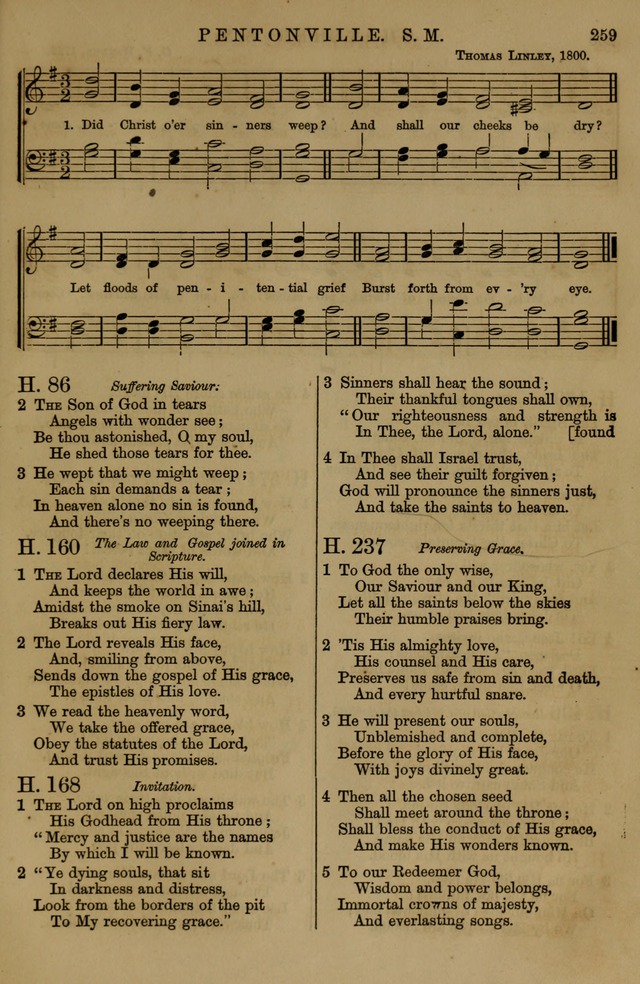 Book of Hymns and Tunes, comprising the psalms and hymns for the worship of God, approved by the general assembly of 1866, arranged with appropriate tunes... by authority of the assembly of 1873 page 257