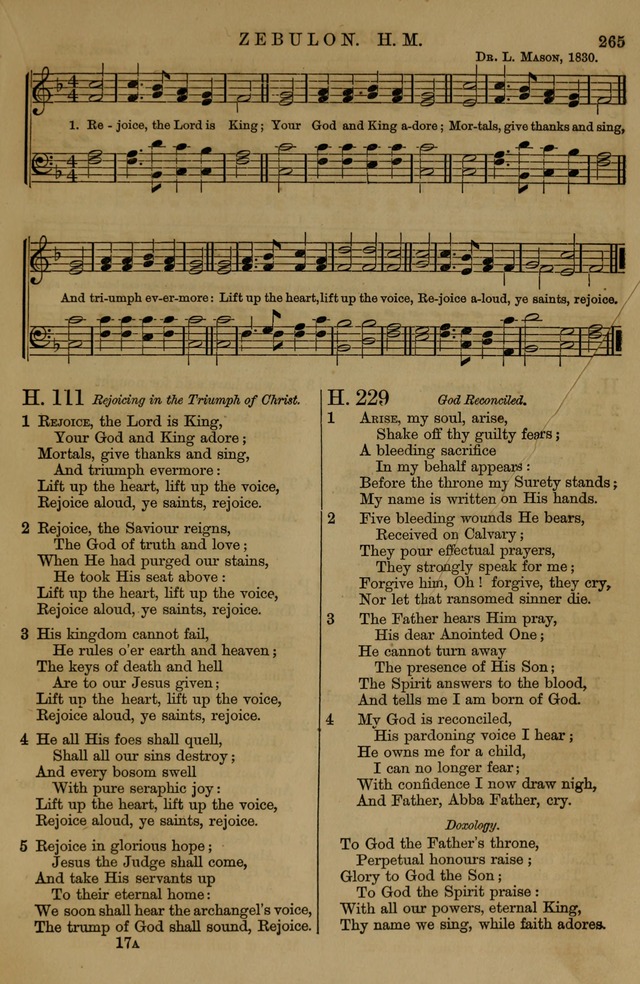 Book of Hymns and Tunes, comprising the psalms and hymns for the worship of God, approved by the general assembly of 1866, arranged with appropriate tunes... by authority of the assembly of 1873 page 263