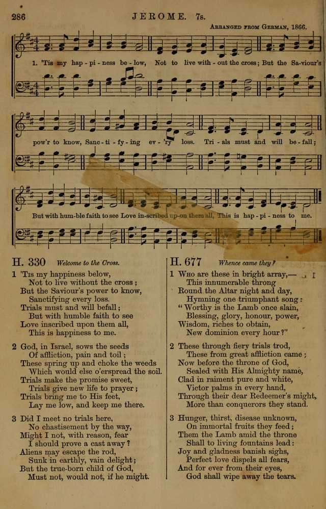 Book of Hymns and Tunes, comprising the psalms and hymns for the worship of God, approved by the general assembly of 1866, arranged with appropriate tunes... by authority of the assembly of 1873 page 284