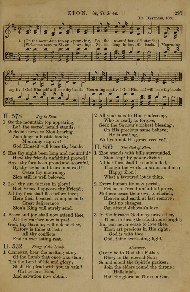 Book of Hymns and Tunes, comprising the psalms and hymns for the worship of God, approved by the general assembly of 1866, arranged with appropriate tunes... by authority of the assembly of 1873 page 295