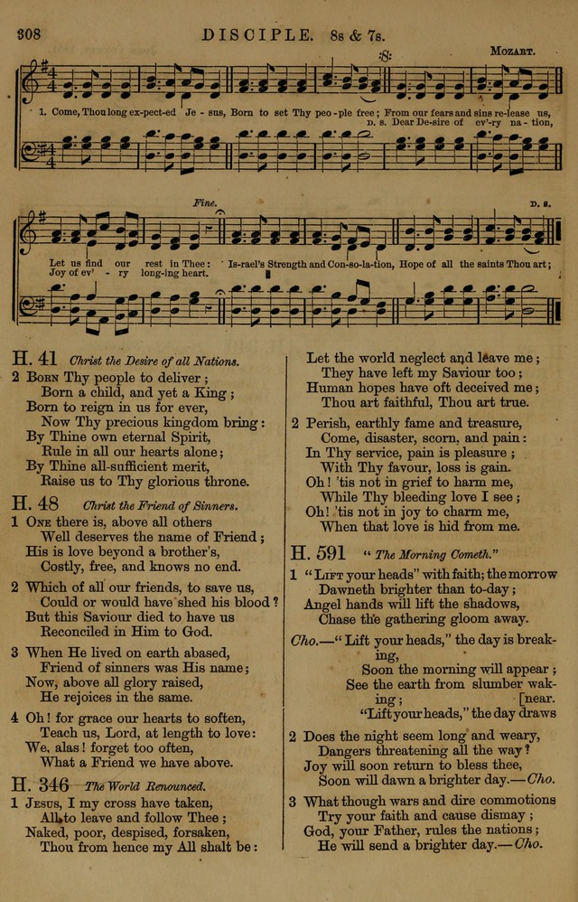 Book of Hymns and Tunes, comprising the psalms and hymns for the worship of God, approved by the general assembly of 1866, arranged with appropriate tunes... by authority of the assembly of 1873 page 306