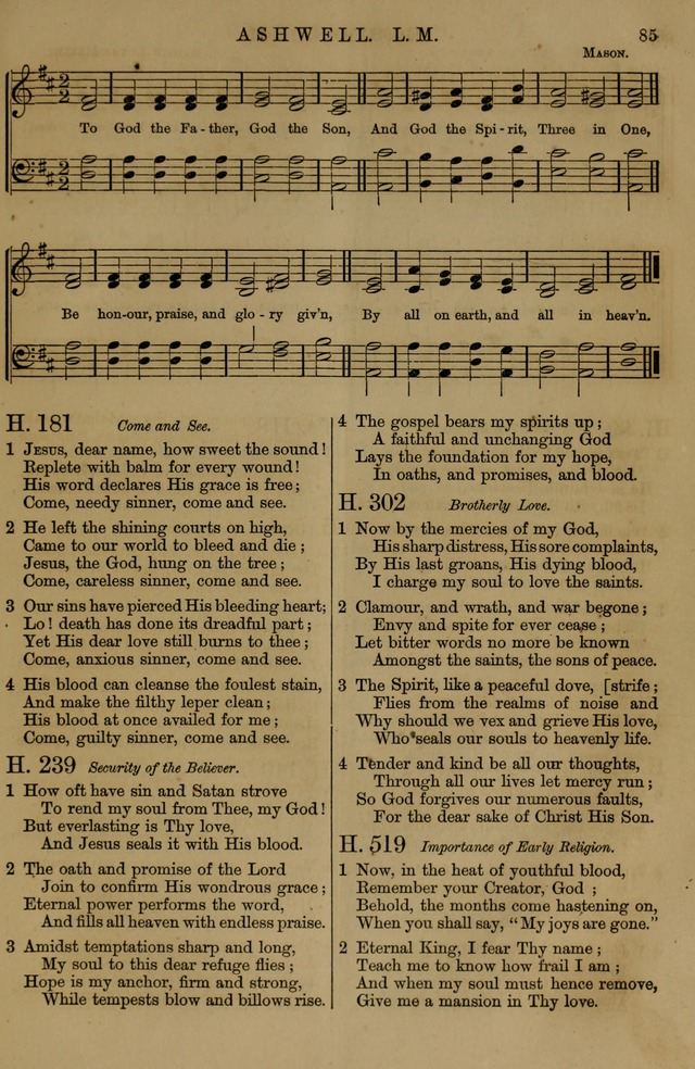 Book of Hymns and Tunes, comprising the psalms and hymns for the worship of God, approved by the general assembly of 1866, arranged with appropriate tunes... by authority of the assembly of 1873 page 81