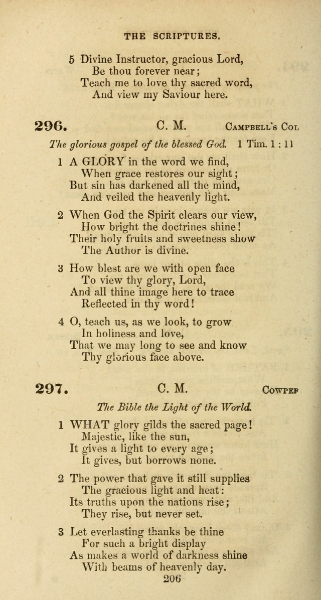 The Baptist Psalmody: a selection of hymns for the worship of God page 206