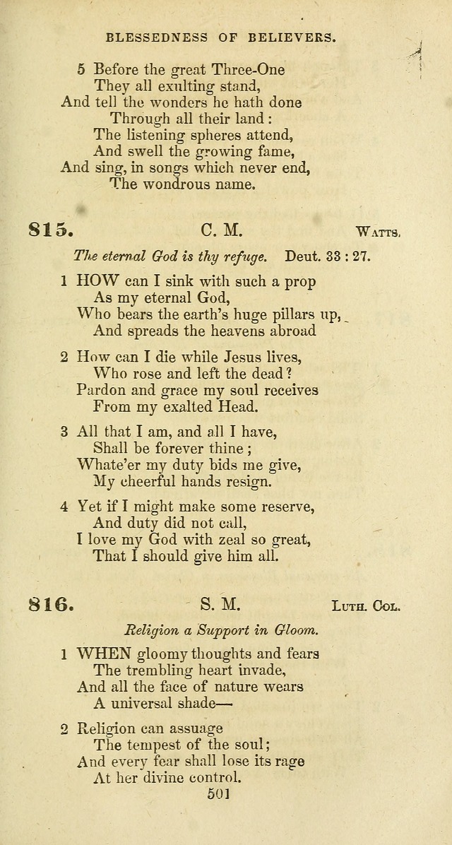 The Baptist Psalmody: a selection of hymns for the worship of God page 501
