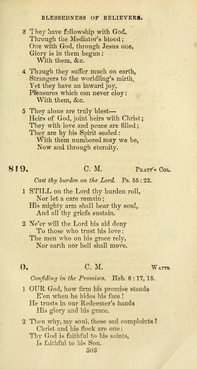 The Baptist Psalmody: a selection of hymns for the worship of God page 503