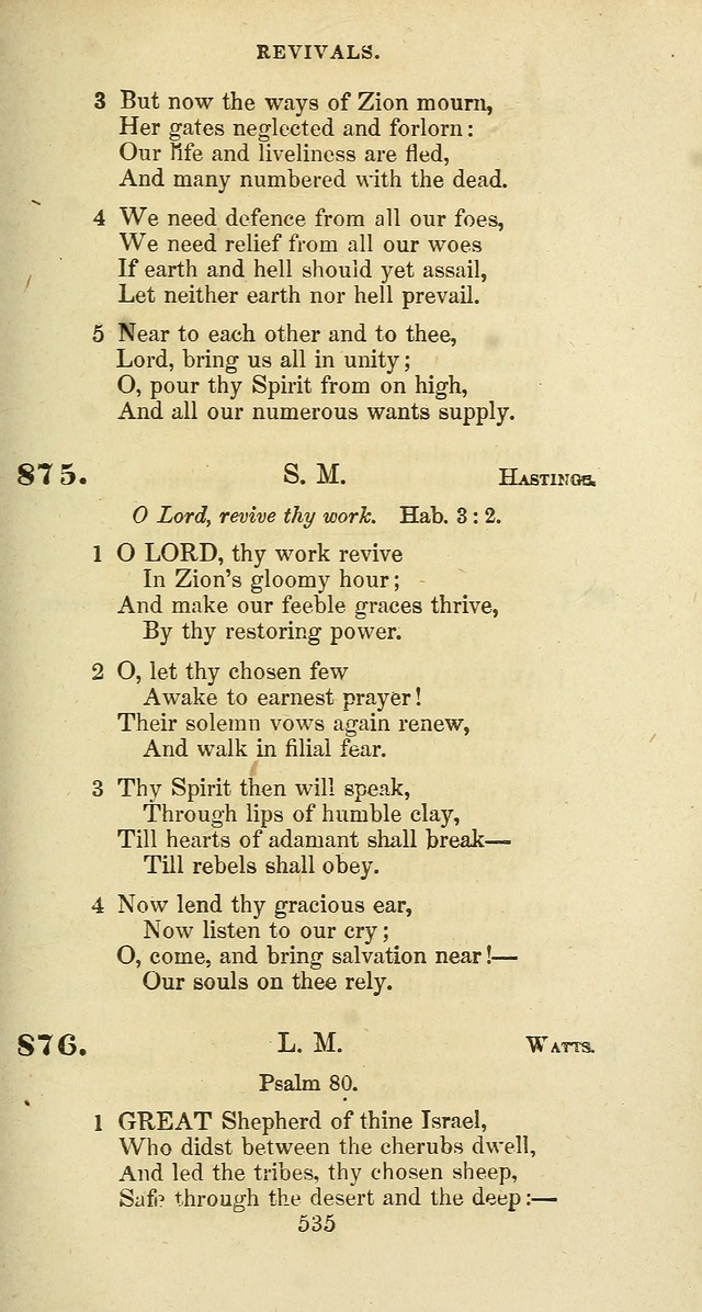The Baptist Psalmody: a selection of hymns for the worship of God page 535