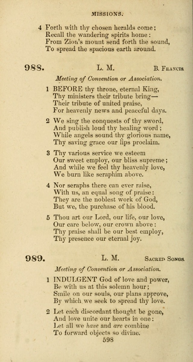 The Baptist Psalmody: a selection of hymns for the worship of God page 598