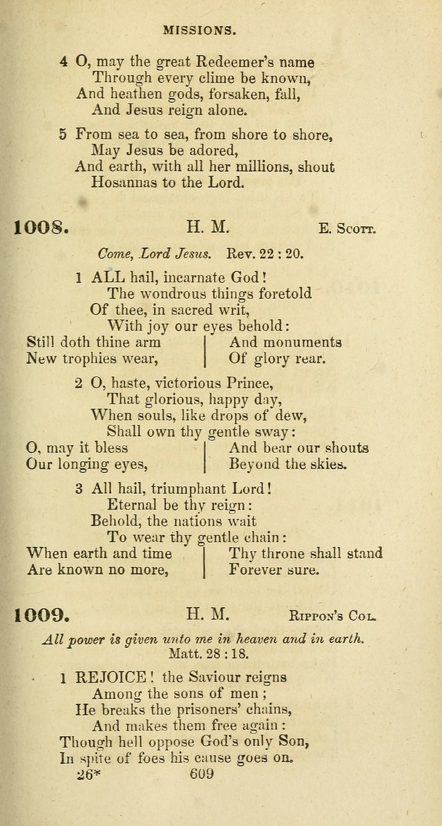 The Baptist Psalmody: a selection of hymns for the worship of God page 609