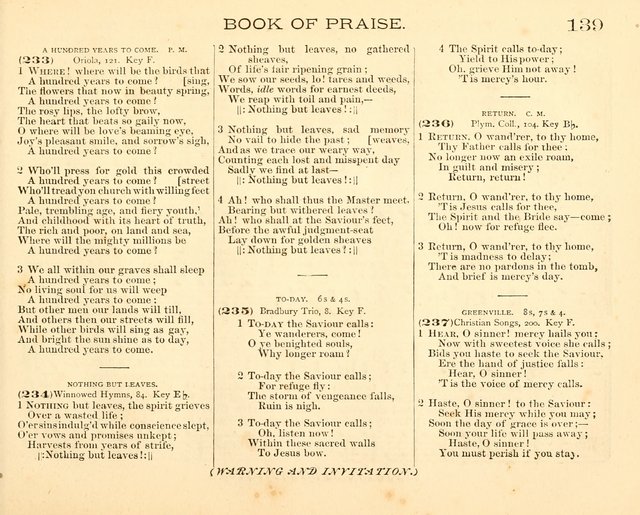 Book of Praise for the Sunday School: with hymns and tunes appropriate for the prayer meeting and the home circle page 142