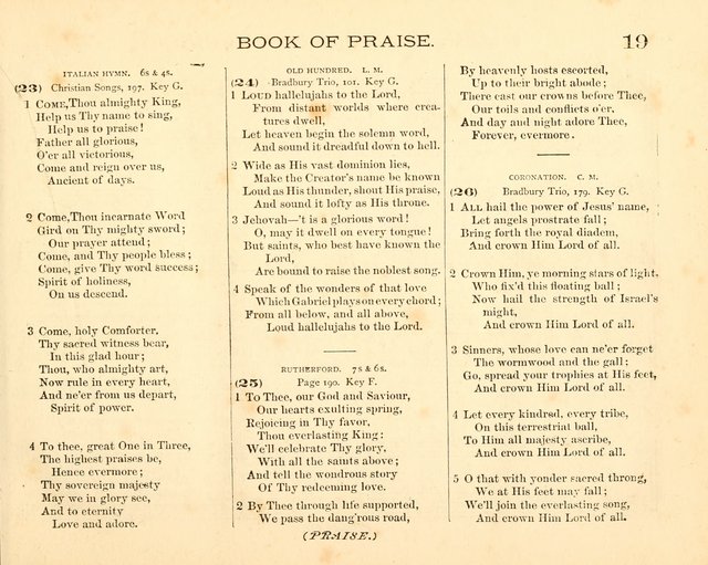 Book of Praise for the Sunday School: with hymns and tunes appropriate for the prayer meeting and the home circle page 22