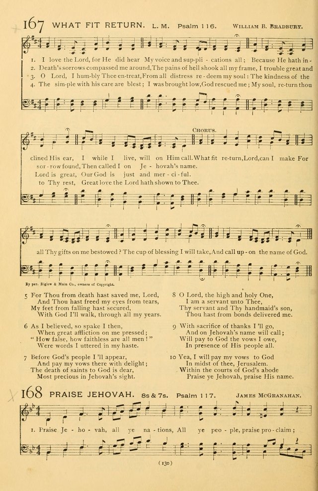 Bible Songs: consisting of selections from the Psalms set to music suitable for Sabbath Schools, prayer meetings, etc. page 130