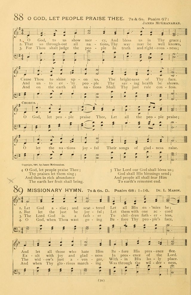 Bible Songs: consisting of selections from the Psalms set to music suitable for Sabbath Schools, prayer meetings, etc. page 70