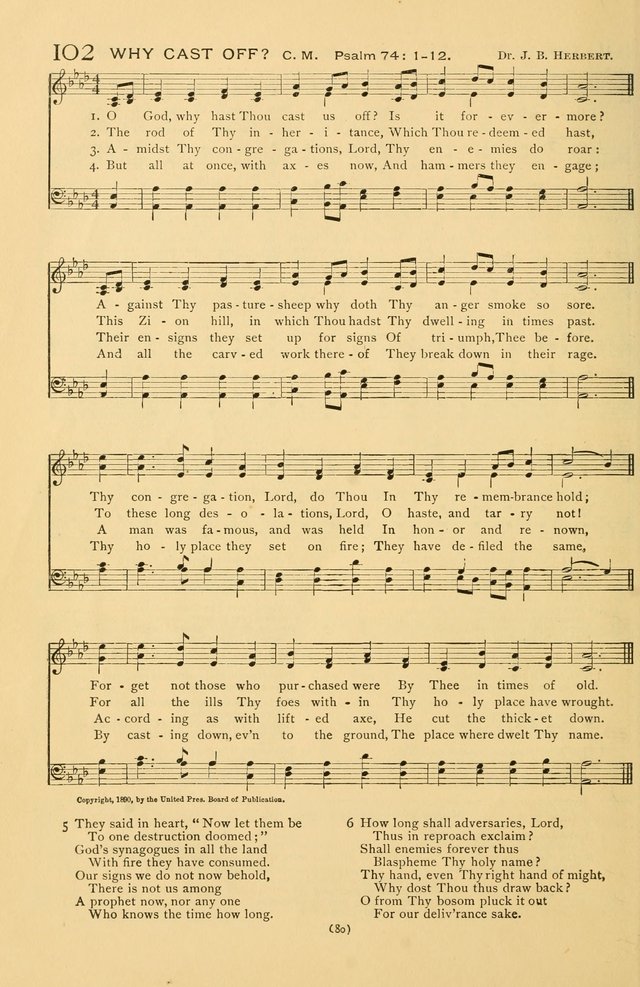Bible Songs: consisting of selections from the Psalms set to music suitable for Sabbath Schools, prayer meetings, etc. page 80