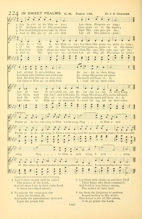 Bible Songs: consisting of selections from the Psalms set to music suitable for Sabbath Schools, prayer meetings, etc. page 154