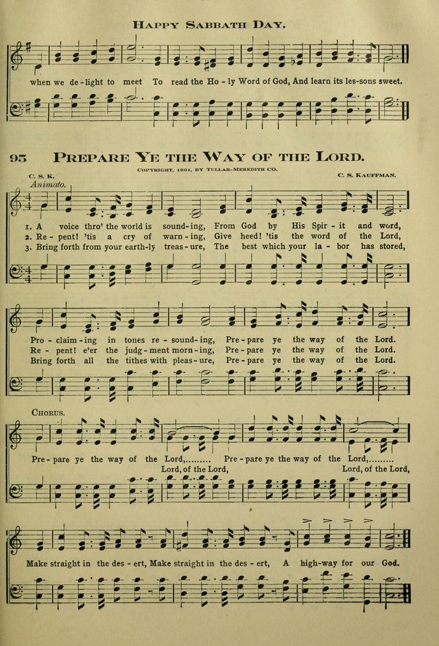 The Bible School Hymnal page 104