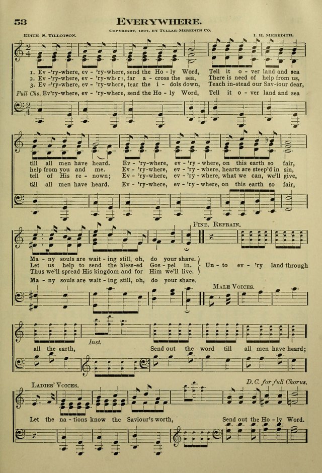 The Bible School Hymnal page 62