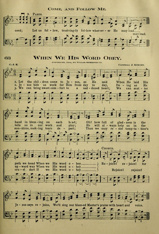 The Bible School Hymnal page 72