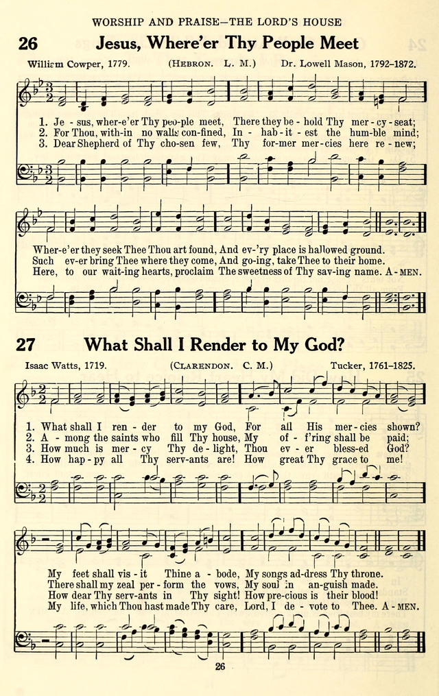 The Baptist Standard Hymnal: with responsive readings: a new book for all services page 18