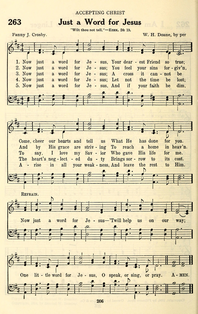 The Baptist Standard Hymnal: with responsive readings: a new book for all services page 198